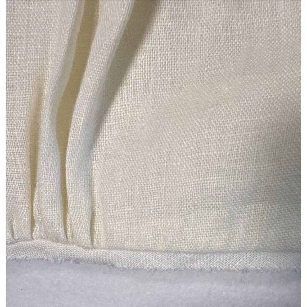 Aje. Byblos Ring-Embellished 100% Linen Crop Top Sz 8 Designer Quiet Luxury - Picture 5 of 15
